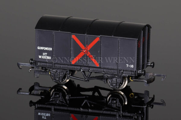 Wrenn G W Black 11T Gunpowder Van "X" running no. W105780 model reference W5057-3254