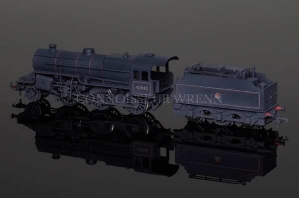 Bachmann BR Lined Black Crab 42942 early emblem WEATHERED model 32-179-4055
