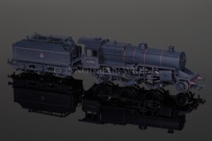Bachmann BR Lined Black Crab 42942 early emblem WEATHERED model 32-179-0