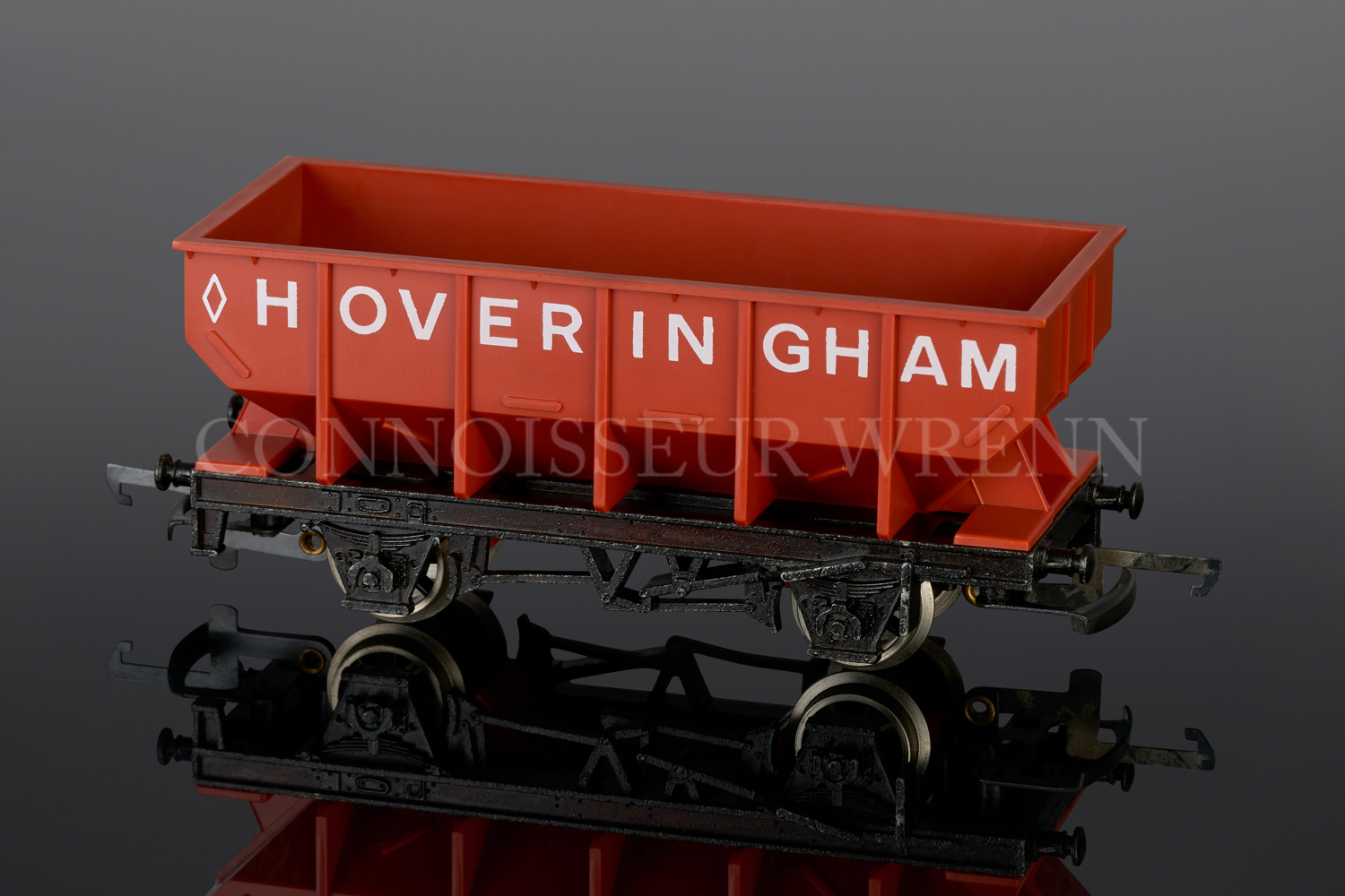 Wrenn Hopper Wagon Hoveringham Red/Brown no numbering model W5036
